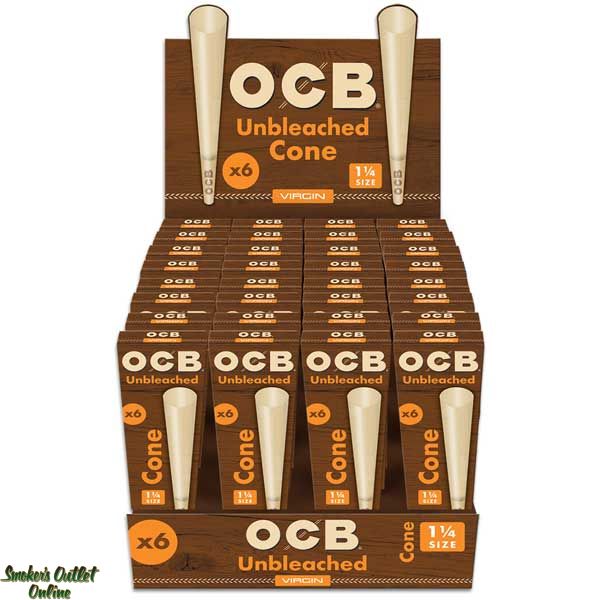 Buy OCB Virgin Cones - 6ct - 1 1/4 Online- Smoker's Outlet Online