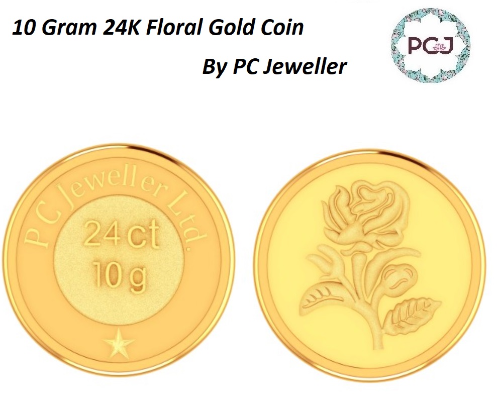 10 Gram 24K Floral Gold Coin 