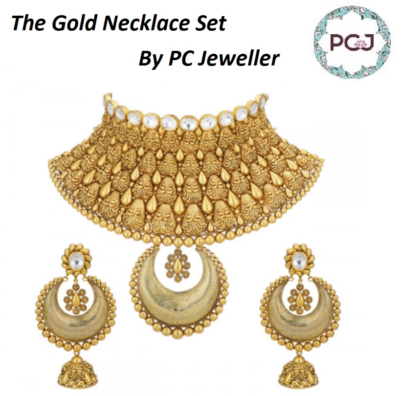 The Gold Choker Necklace Set By PC Jeweller