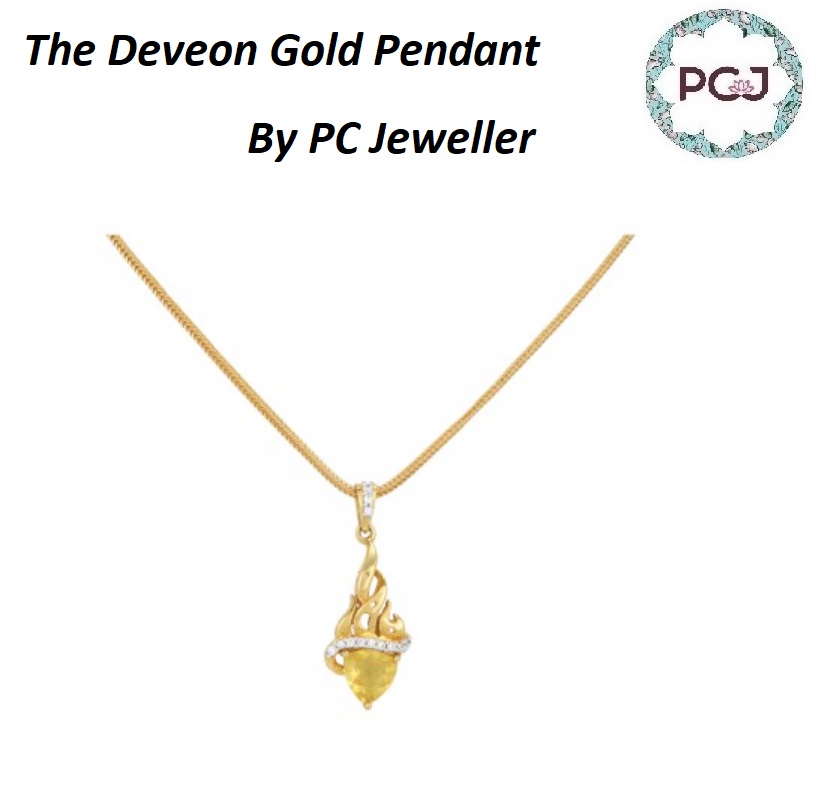 The Deveon Gold Pendant By PC Jeweller