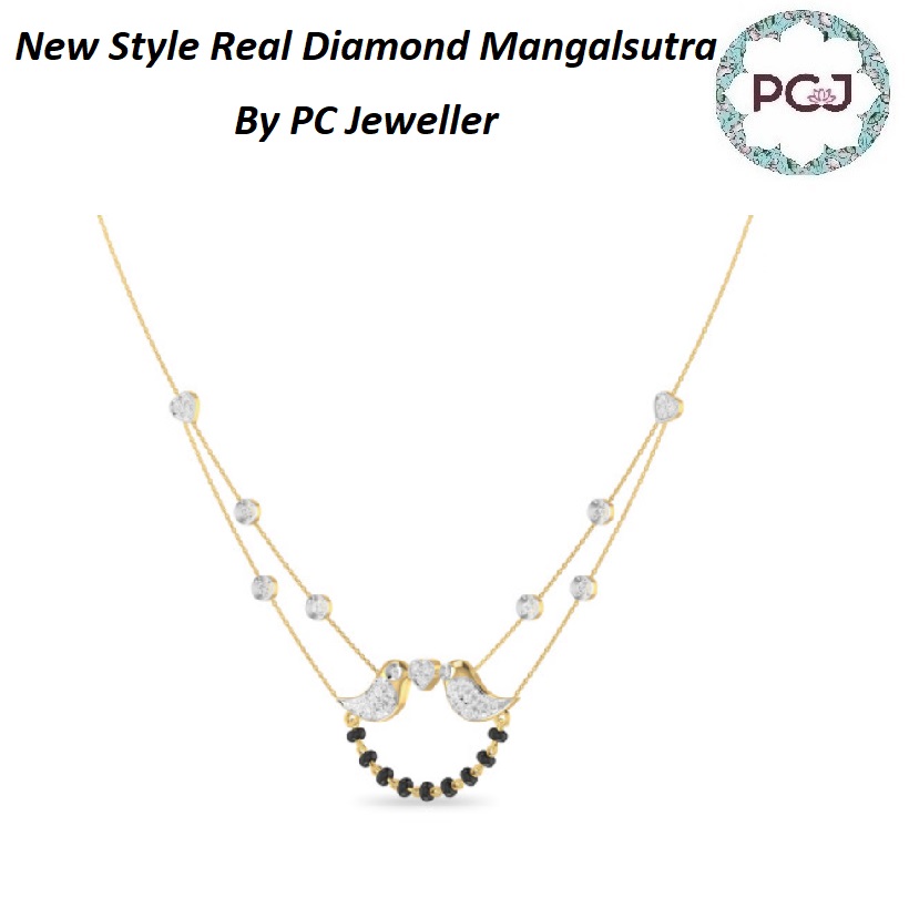 The Birds With Heart Real Diamond Mangalsutra