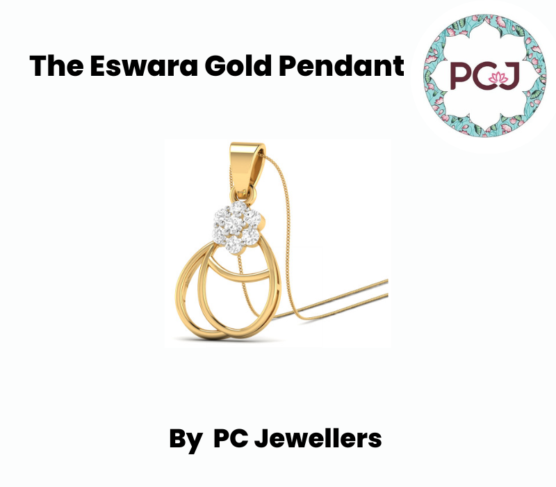 Small Beautiful Eswara Gold Pendant By PC Jewellers