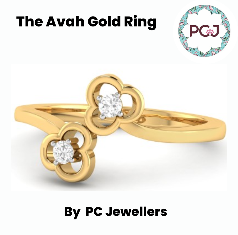 The Avah Gold Ring By PC Jeweller