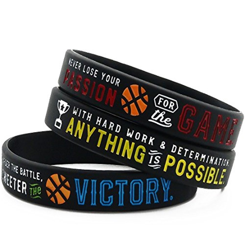 Custom NBA Silicone Rubber Wristbands Wholesale