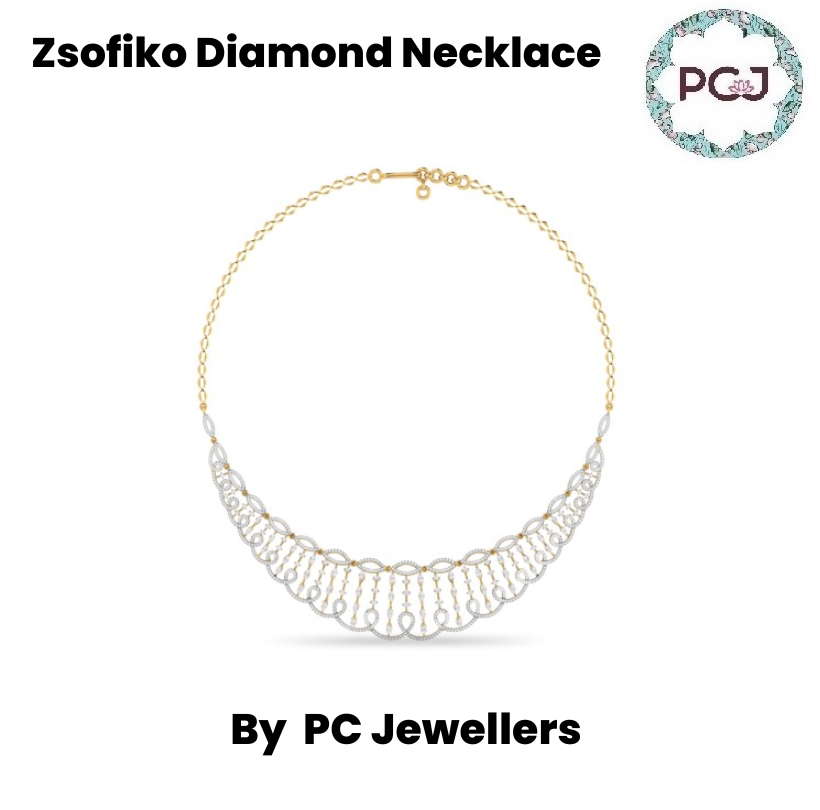 Gorgeous Zsofiko Diamond Necklace By PC Jeweller