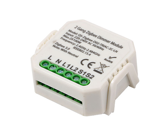 2 Gangs Zigbee Dimmer Module