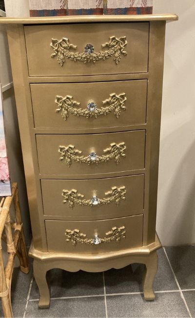 Dresser with gold details