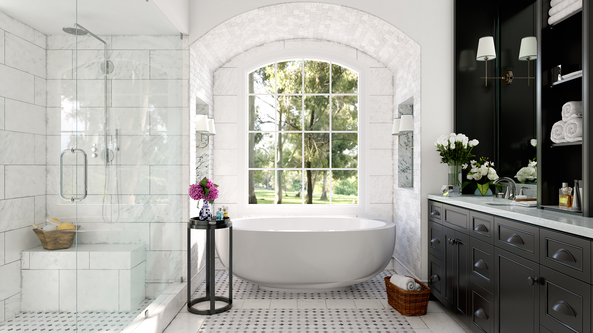 Adoni Stone Resin Freestanding Bathtub