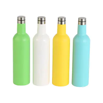 17oz reusable double walled vacuum insulated stainless steel wine tumbler cooler for outdoor