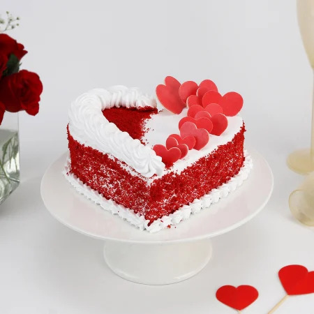 Heart Shaped Red Velvet Cake