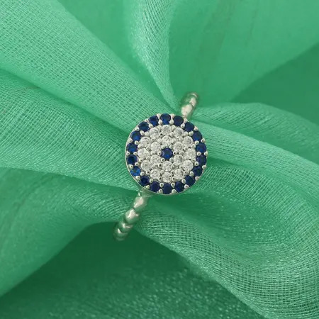 Evil Eye Adjustable Finger Ring