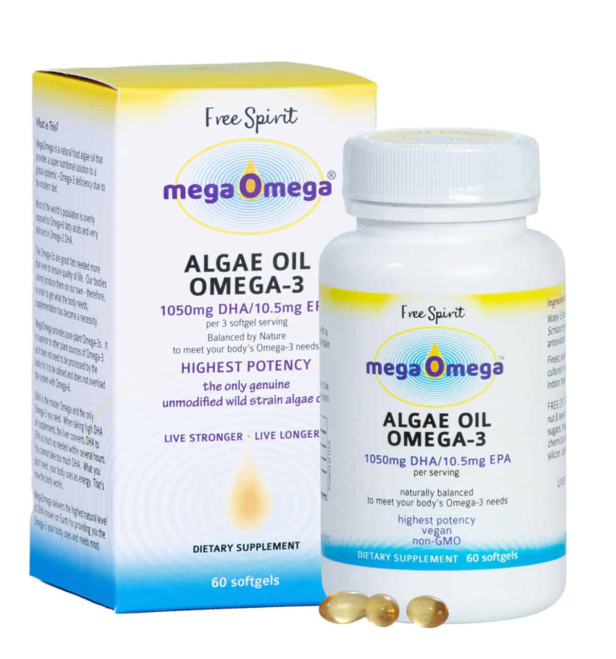 Buy the pure vegan algae oil-60 Softgels