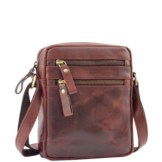 Mens leather messenger bag - A1 Fashion