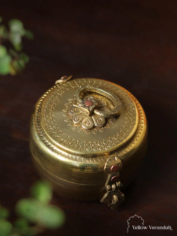 Vintage Brass Paan Box