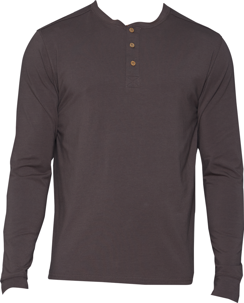 SAMPLE HENLEY - LONG SLEEVE - WALNUT