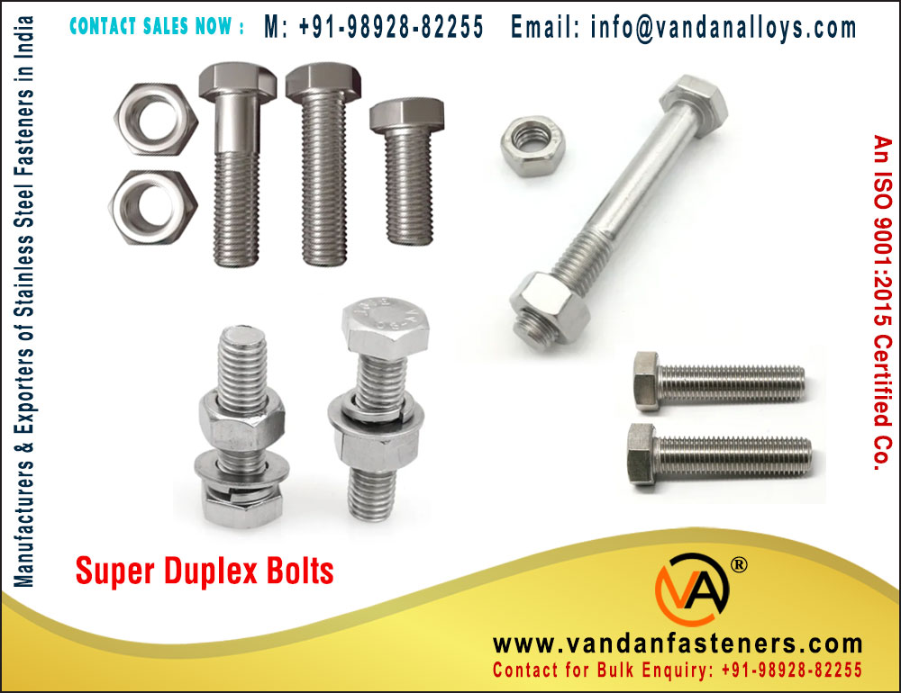 Stainless Steel Fasteners manufacturers exporters suppliers stockist in India Mumbai +91-9892882255 https://www.vandanfasteners.com