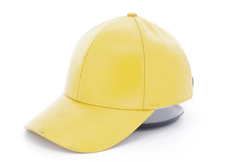 Wholesale Leather Baseball Caps Custom Yellow Blank Leather Baseball Hat