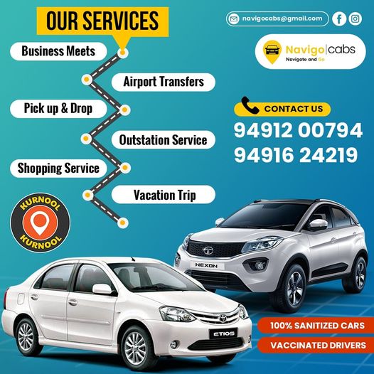 eco-friendly cabs || round trip cab || Taxi booking || 24/7 taxi services in Kurnool