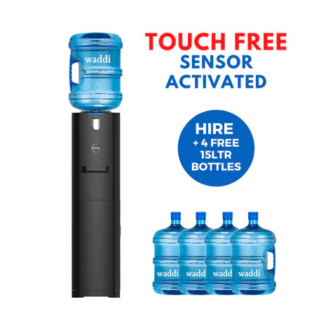 TOUCH FREE Water Cooler Sensor Activated (FREESTANDING) + 4 FREE 15LTR BOTTLES