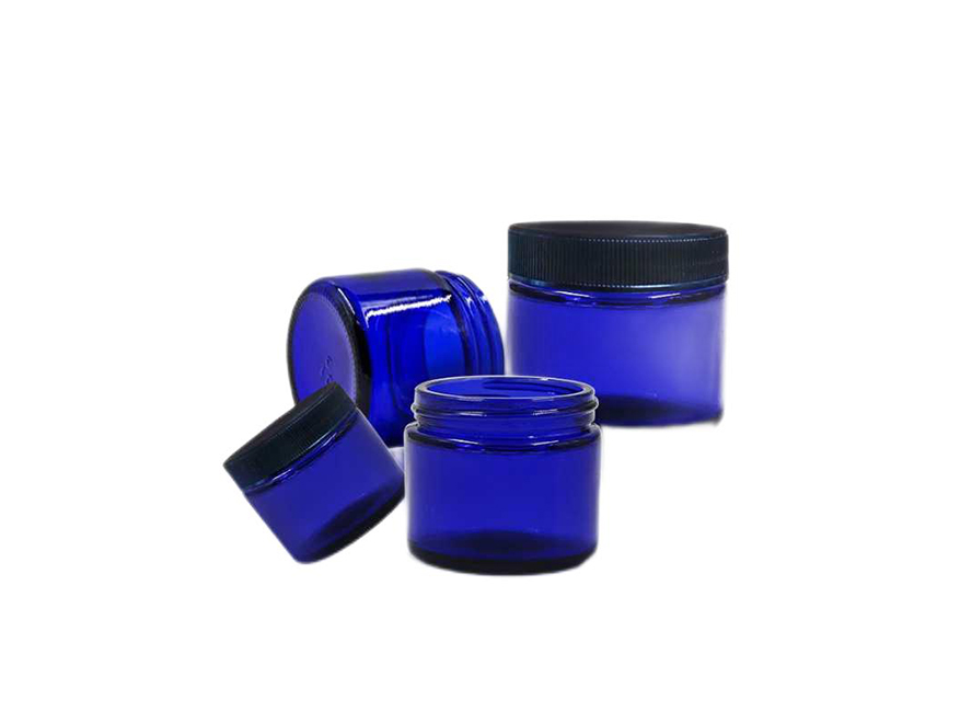 Cobalt Blue Glass Jar