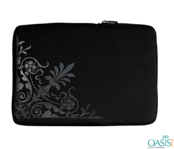 Oriental Black Laptop Zip Bag Wholesale