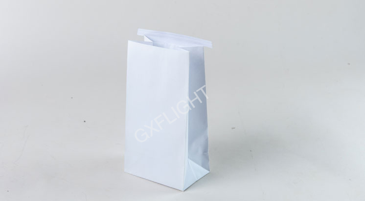 Transverse Clip White Kraft Vomit Bag /Airsickness Bag