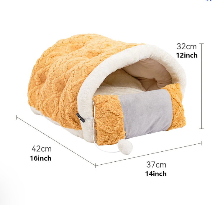 Buy Now! Fleece Warm Semi-Enclosed Cat Bed