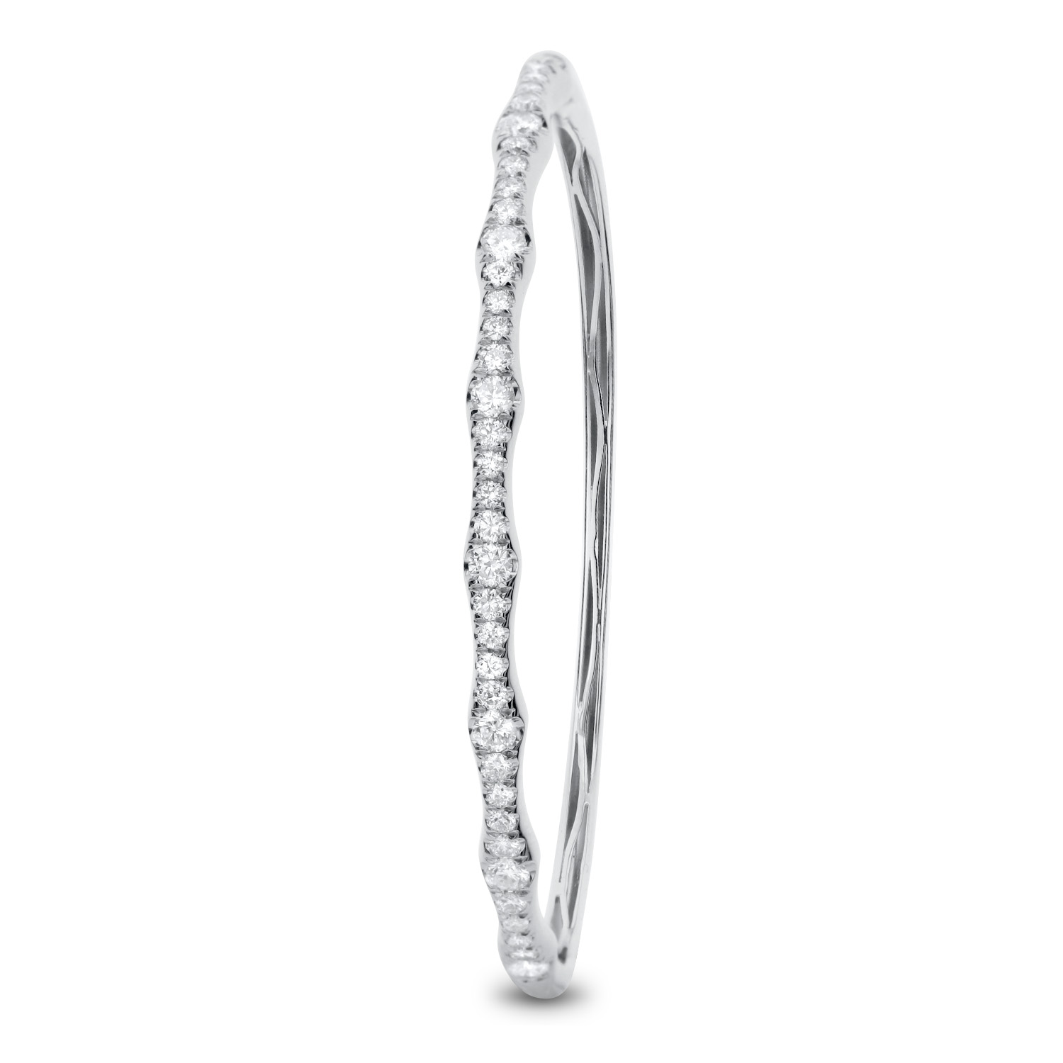 An 18k White Gold Diamond Bangle