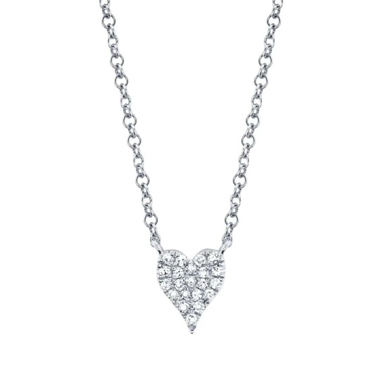 Shy Creation Diamond Pave Heart Necklace