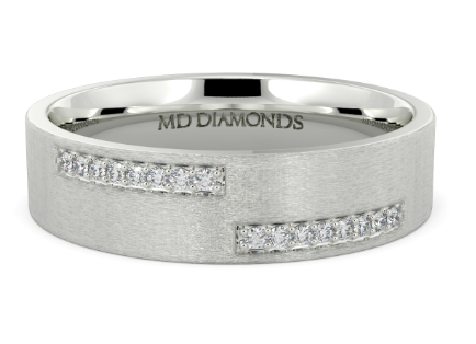 Men's Pave Set Diamond Wedding Band