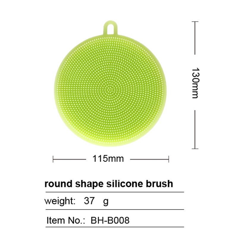 Round Silicone Dishwashing Sponge