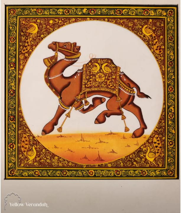 Original Mughal Painting - Camel