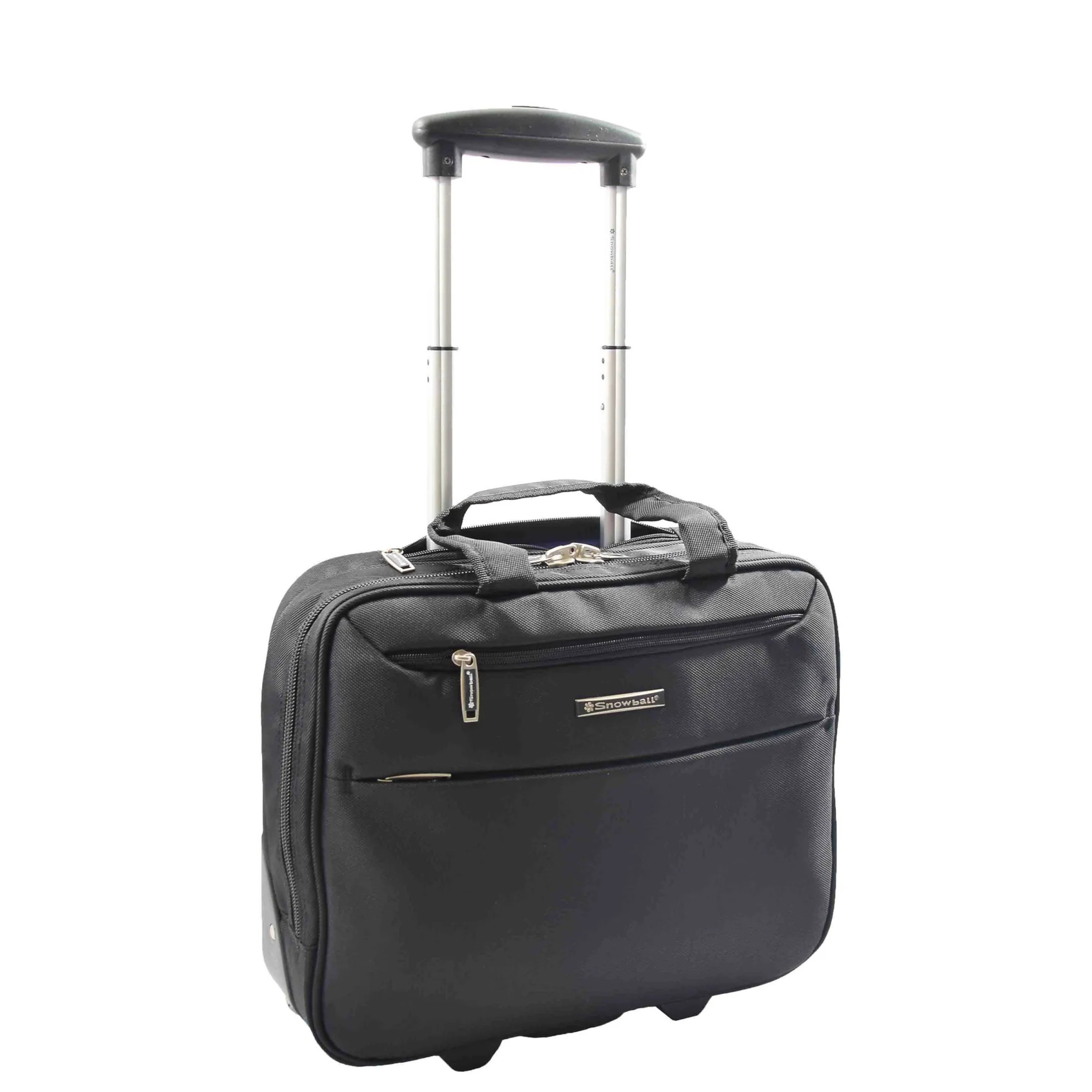 PILOT CASE ROLLER BRIEFCASE BUSINESS TRAVEL CARRY-ON CABIN SIZE LAPTOP BAG A681 BLACK