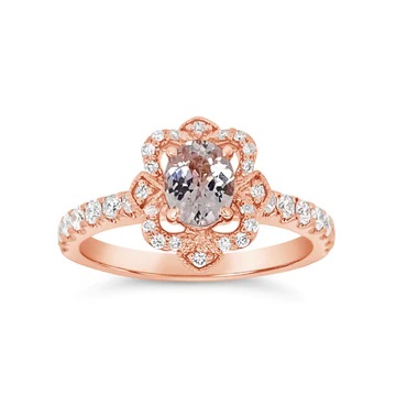 Irisa by Martin Binder Pink Sapphire & Diamond Engagement Ring