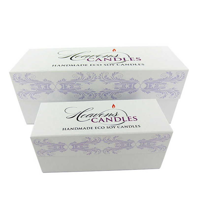 Custom White Cardboard Eco Friendly Candle Jar Packaging Box