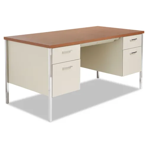 Double Pedestal Steel Desk, 60