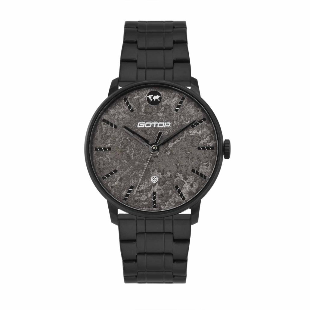 Black Stainless Steel Watch Mens