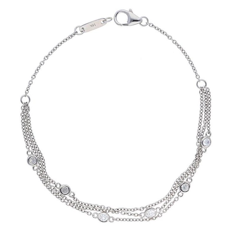 Deutsch Signature 3 Strand Diamonds by the Yard Bracelet