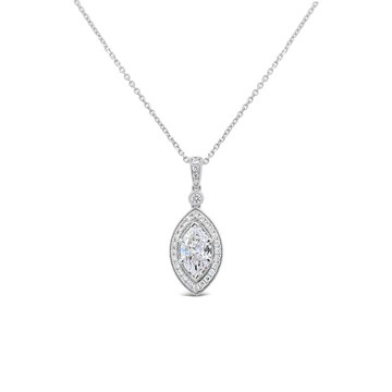 Clara by Martin Binder Marquise Diamond Pendant Necklace