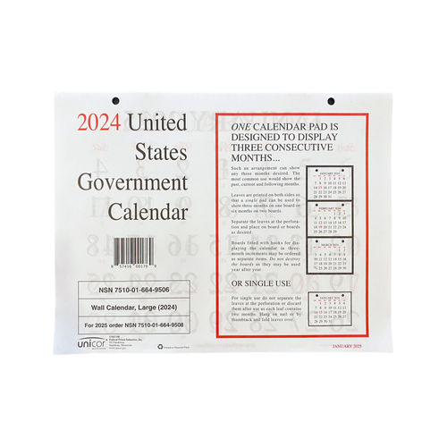 Perforated Monthly Wall Calendar