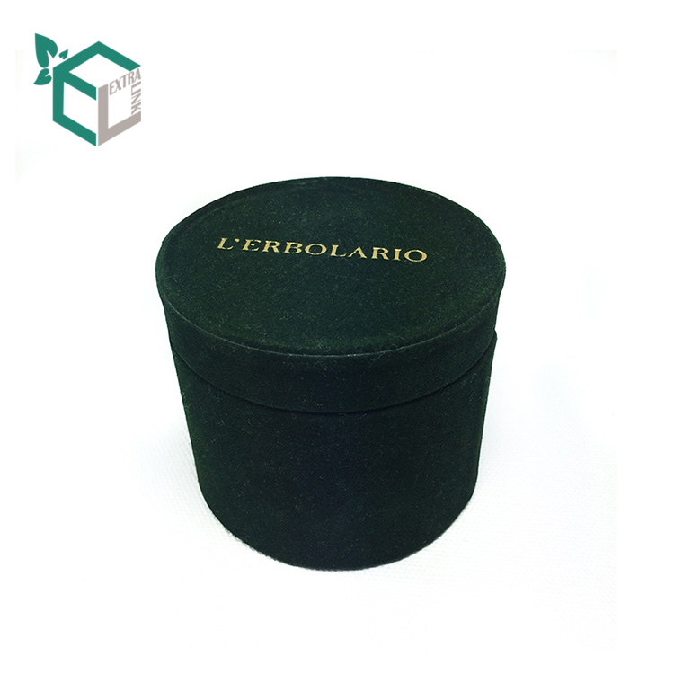 Luxury Velvet Soft Touch Round Cardboard Candle Box