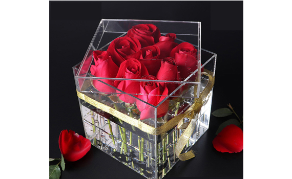 clear acrylic rose flower box wholesale