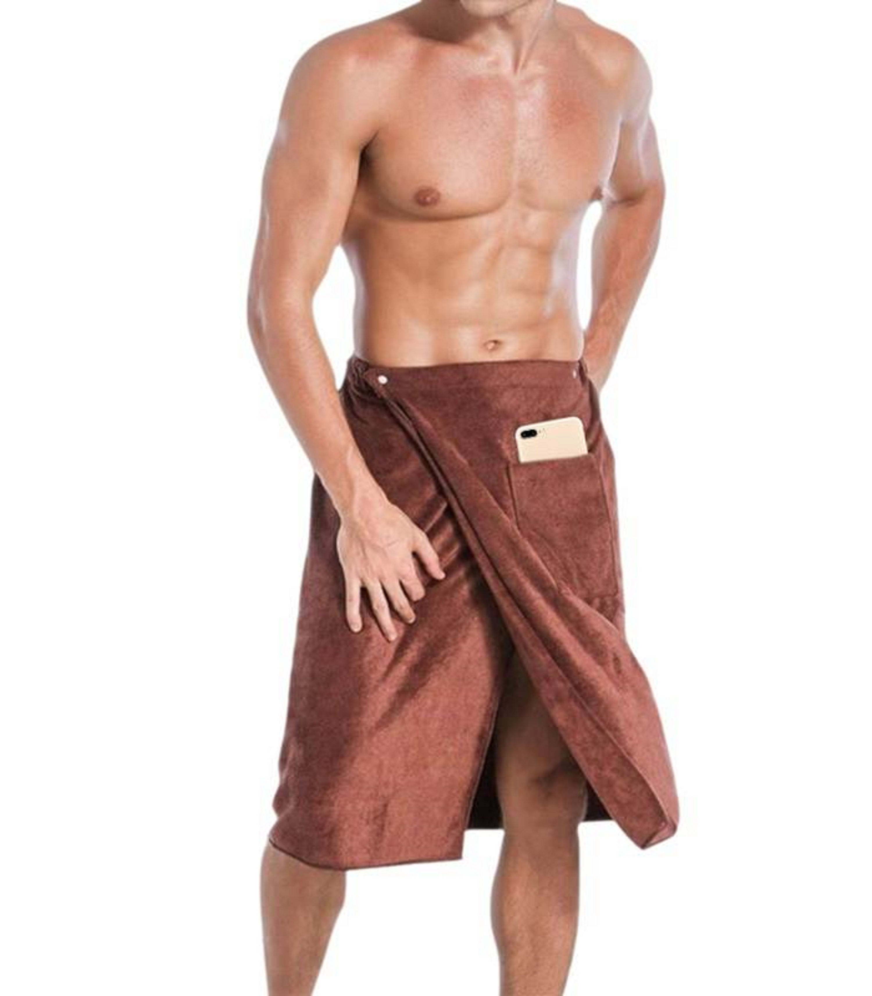 Unisex Towel Skirt with Phone Pocket