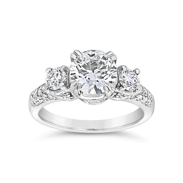 Diamond Three Stone Engagement Ring