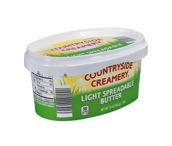 450g IML Plastic margarine tub oval shape