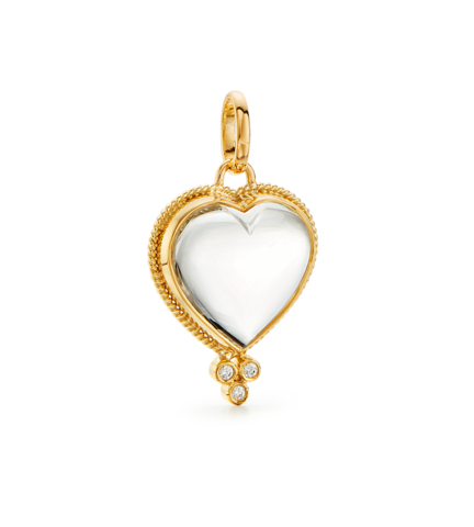 Temple St. Clair 18k Rock Crystal Heart Pendant