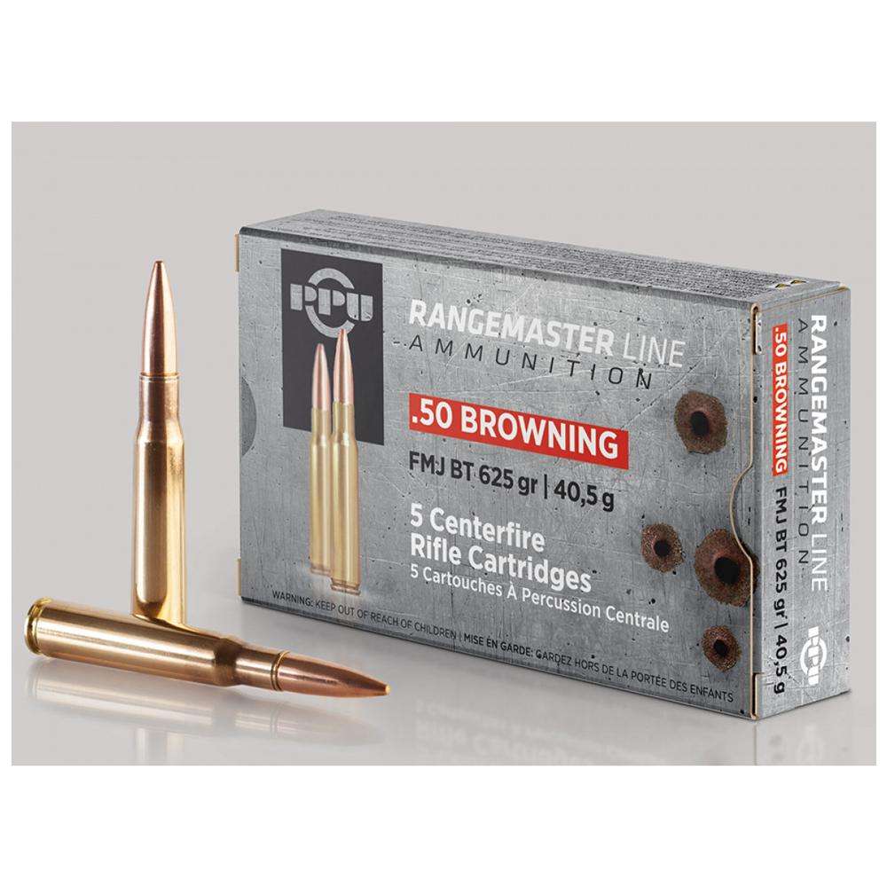 PPU PPRM50M RANGEMASTER 50 BMG 625 GR FULL METAL JACKET (FMJ) 120 BX