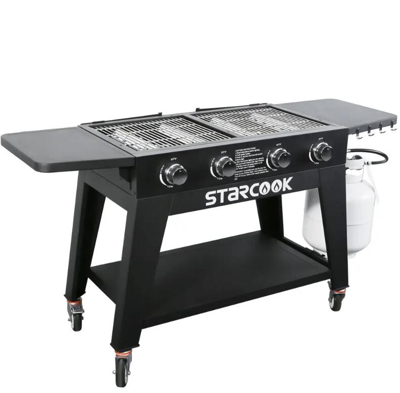 2 Ways 4 Burner EG Series Outdoor Griddle Station