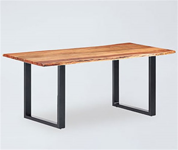 DT16 Rectangle Wooden Table Desktop With Solid Wood Metal Legs