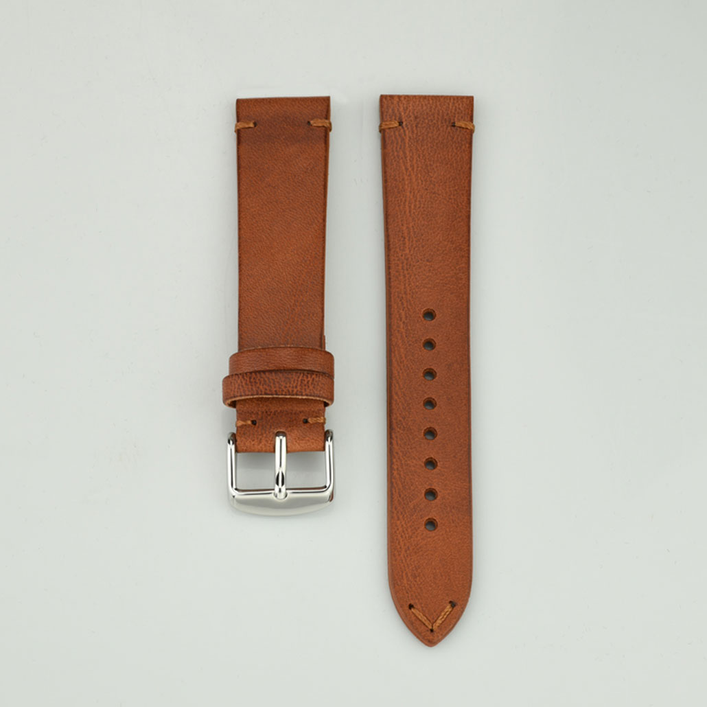 fine leather watch strap in brown manufacturer